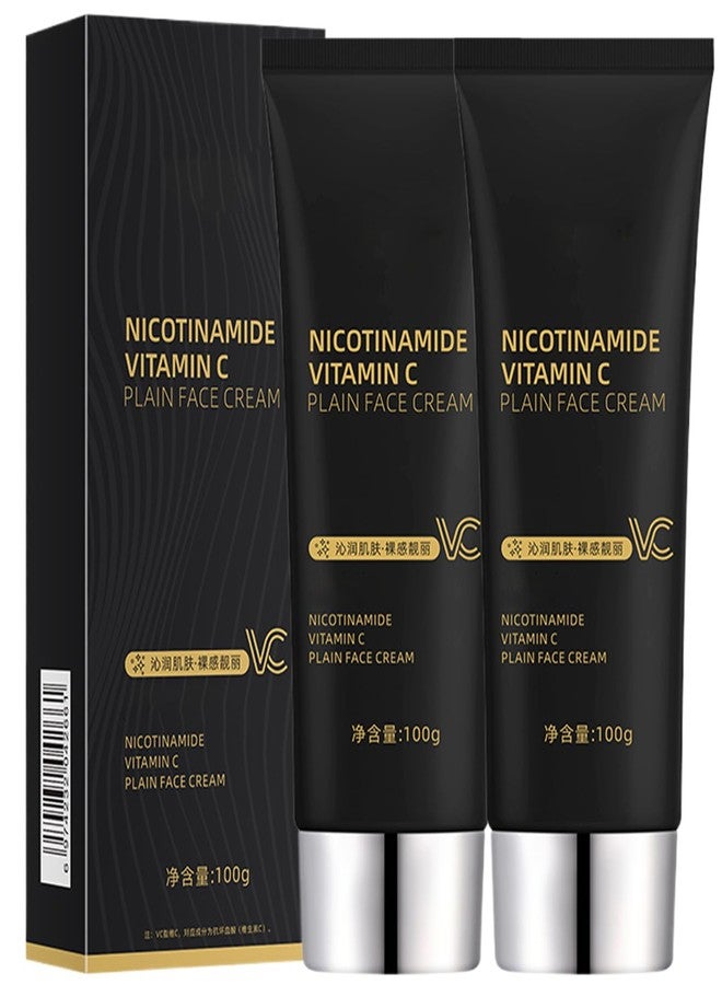 Cappuvini Niacinamide Vitamin C Black Tube Skin Cream, Niacinamide Vitamin C Plain Face Cream, Anti Aging Moisturizer Face Moisturizing Cream for Reduces Wrinkle, Fine Lines & Tightening Skin - Image 1
